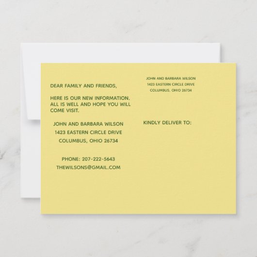 引っ越しましたシティアパートメンツムービング 案内状 (裏面)