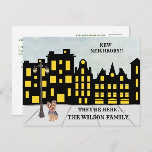 引っ越しましたシティアパートメントハウスクラシックズMOVE 案内ポストカード (正面/裏面)