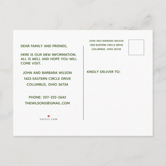 引っ越しましたシティアパートメントハウスクラシックズMOVE 案内ポストカード (裏面)