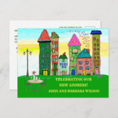 引っ越しましたシティアパートメントハウスムービング 案内ポストカード (正面/裏面)