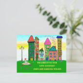 引っ越しましたシティアパートメントハウスムービング 案内ポストカード (スタンド正面)