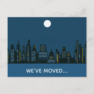 引っ越しましたシティ建物新住所 案内ポストカード