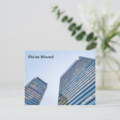 引っ越しましたシティ超高層ビルモダンビジネス引っ越し 案内状 (スタンド正面)