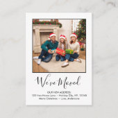 引っ越しましたシンプルカスタムフォトホリデームービング エンクロージャーカード (正面)