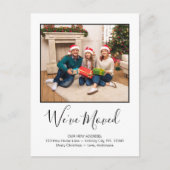 引っ越しましたシンプルカスタムフォトホリデームービング 案内ポストカード (正面)