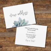 引っ越しましたシンプルニューホームエレガントボタニカル 案内状