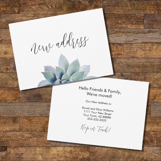 引っ越しましたシンプルニューホームエレガントボタニカル 案内状