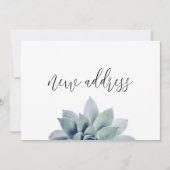 引っ越しましたシンプルニューホームエレガントボタニカル 案内状 (正面)