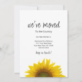 引っ越しましたシンプルヒマワリ移動 案内状 (正面)