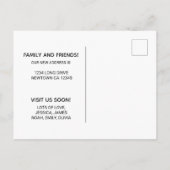 引っ越しましたシンプルレッドドア 案内ポストカード (裏面)