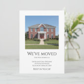引っ越しましたシンプル写真ニューホームムービング 案内状 (スタンド正面)
