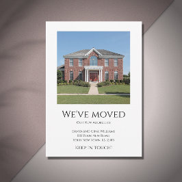 引っ越しましたシンプル写真ニューホームムービング 案内状