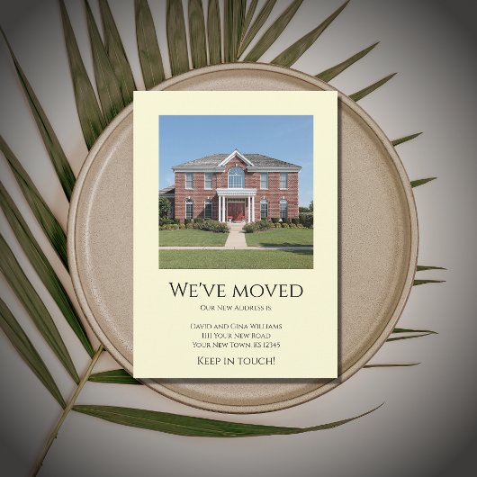 引っ越しましたシンプル写真ミニマリスト移動 案内状