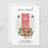 引っ越しましたジャーマンシェパードレッドドアドッグムービング 案内状 (正面)