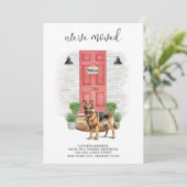 引っ越しましたジャーマンシェパードレッドドアドッグムービング 案内状 (スタンド正面)