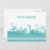 引っ越しましたスカイラインはがき 案内ポストカード (正面/裏面)