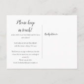 引っ越しましたスクリプトの新しいホームアドレスの写真 案内ポストカード (裏面)