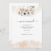 引っ越しましたスクリプトパンパスグラスボタニカルムービング 案内状 (正面/裏面)