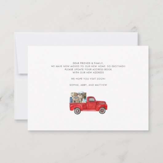 引っ越しましたスクリプト赤トラックの移動告知 (裏面)