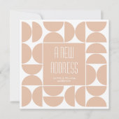 引っ越しましたスタイリッシュニューホームアドレスアプリコットベージュ 案内状 (正面)