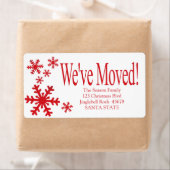 引っ越しましたスノーフレークホリデーラベル ラベル (インサイチュ)