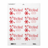 引っ越しましたスノーフレークホリデーラベル ラベル (フルシート)