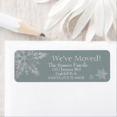 引っ越しましたスノーフレークホリデーラベル ラベル (インサイチュ)