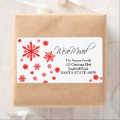 引っ越しましたスノーフレークホリデー住所 シール (インサイチュ)