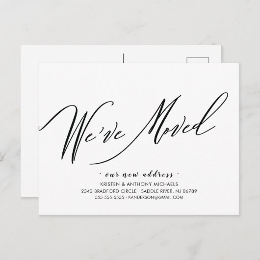 引っ越しましたスモダンクリプトの移動告知 案内ポストカード (正面/裏面)