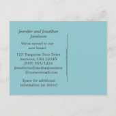 引っ越しましたターコイズドアショベル新しいアドレスカード 案内ポストカード (裏面)