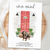 引っ越しましたダックスシュント赤いドアドッグ移動 案内状