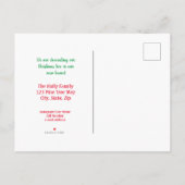 引っ越しましたツリー付き赤トラック 案内ポストカード (裏面)