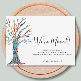 引っ越しましたツリー通知カード。 案内状