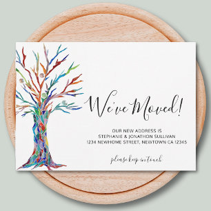 引っ越しましたツリー通知カード。 案内状