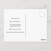 引っ越しましたデイジーブーケ新しいホームアドレスの変更 ポストカード (裏面)