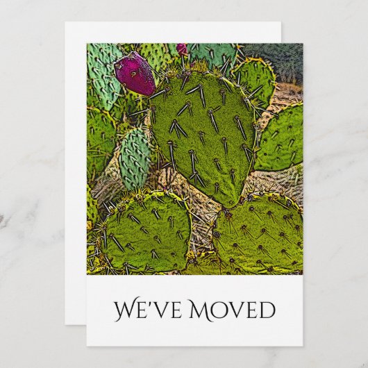 引っ越しましたデザートサウスウエストニューホームムービング 案内状 (正面/裏面)