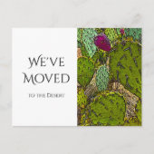 引っ越しましたデザートサボスニューホームムービング 案内ポストカード (正面)