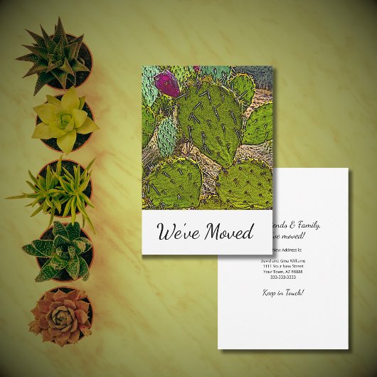 引っ越しましたデザートサボスニューホームムービング 案内状