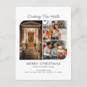 引っ越しましたデッキ新しいホール写真コラージュ移動 案内ポストカード (正面)