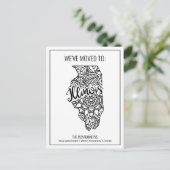 引っ越しましたトイリノイ州フローラ曼荼羅 案内ポストカード (スタンド正面)