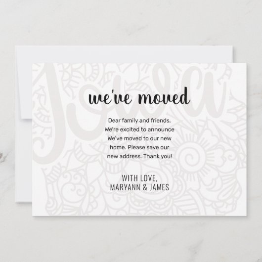 引っ越しましたトゥアイオワ州フローラマンダラホーム 案内状 (裏面)