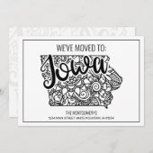 引っ越しましたトゥアイオワ州フローラマンダラホーム 案内状 (正面/裏面)