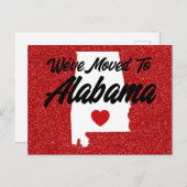 引っ越しましたトゥアラバマレッドグリッター ポストカード (正面/裏面)