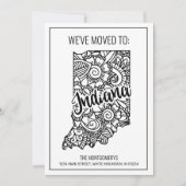 引っ越しましたトゥインディアナ州フローラマンダラホーム 案内状 (正面)