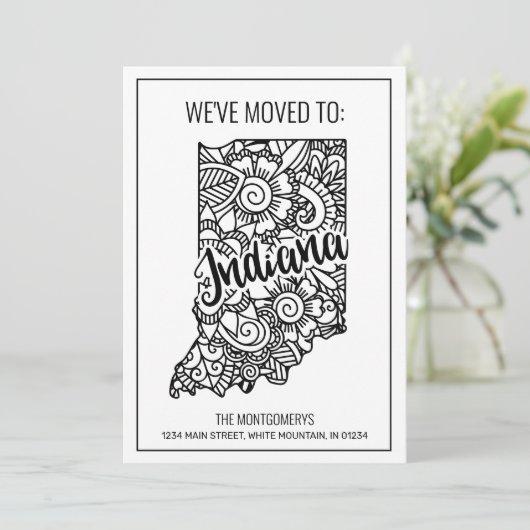 引っ越しましたトゥインディアナ州フローラマンダラホーム 案内状 (スタンド正面)