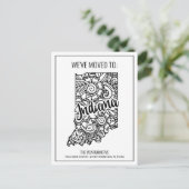 引っ越しましたトゥインディアナ州フローラマンダラ 案内ポストカード (スタンド正面)