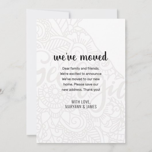 引っ越しましたトゥグルジア州フローラマンダラホーム 案内状 (裏面)