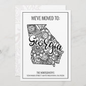 引っ越しましたトゥグルジア州フローラマンダラホーム 案内状 (正面/裏面)