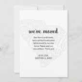 引っ越しましたトゥサウスカロライナ州フローラマンダラ 案内状 (裏面)