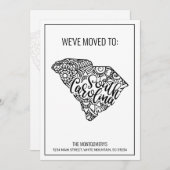 引っ越しましたトゥサウスカロライナ州フローラマンダラ 案内状 (正面/裏面)